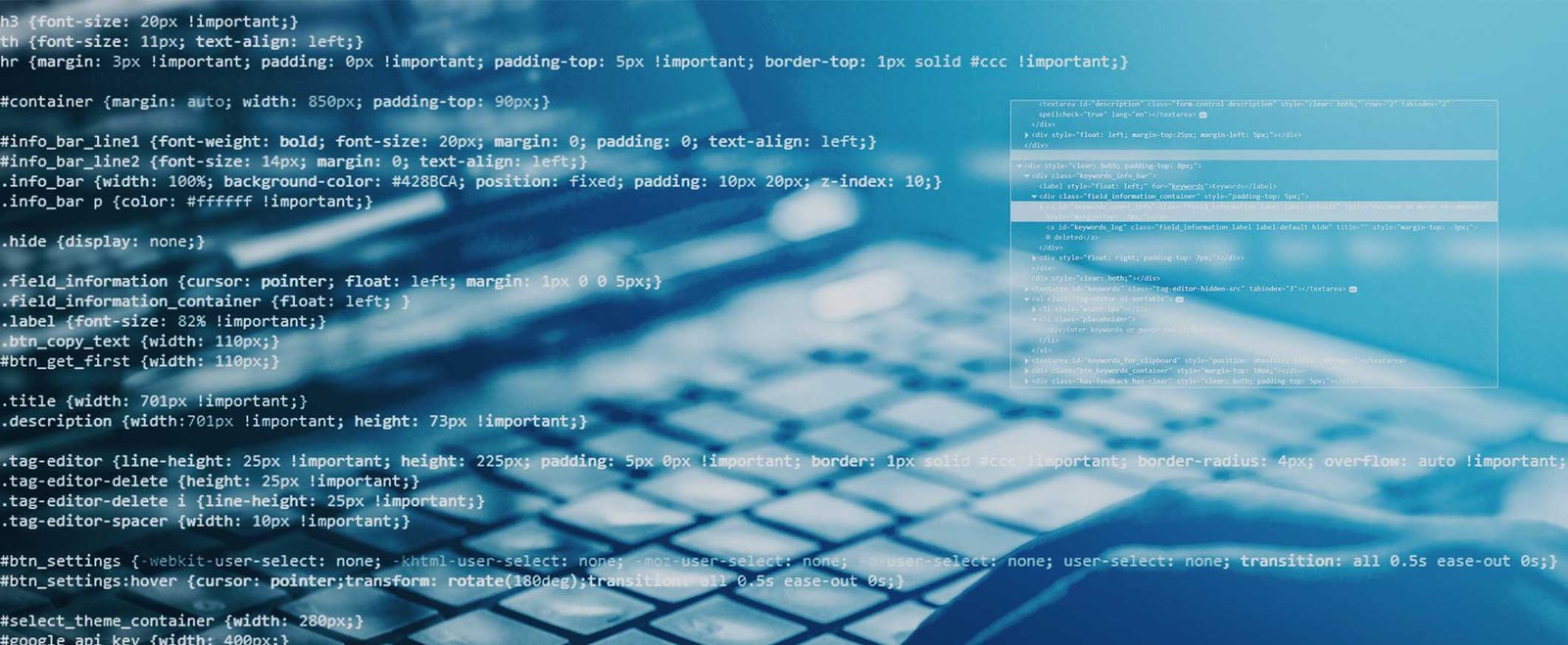 Lines of code across a laptop keyboard, the trail left by a cybercrime