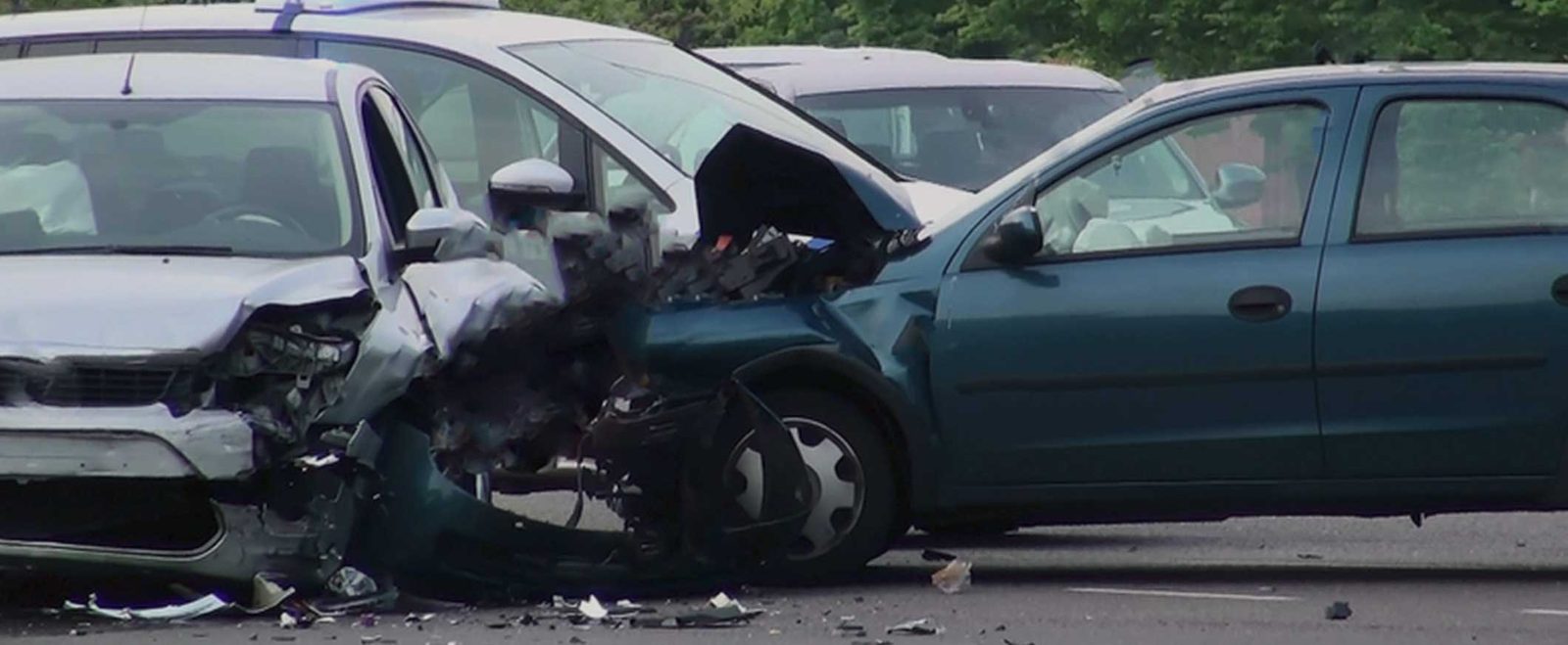 Two cars wrecked in a head-on collision that can bring a vehicular manslaughter charge